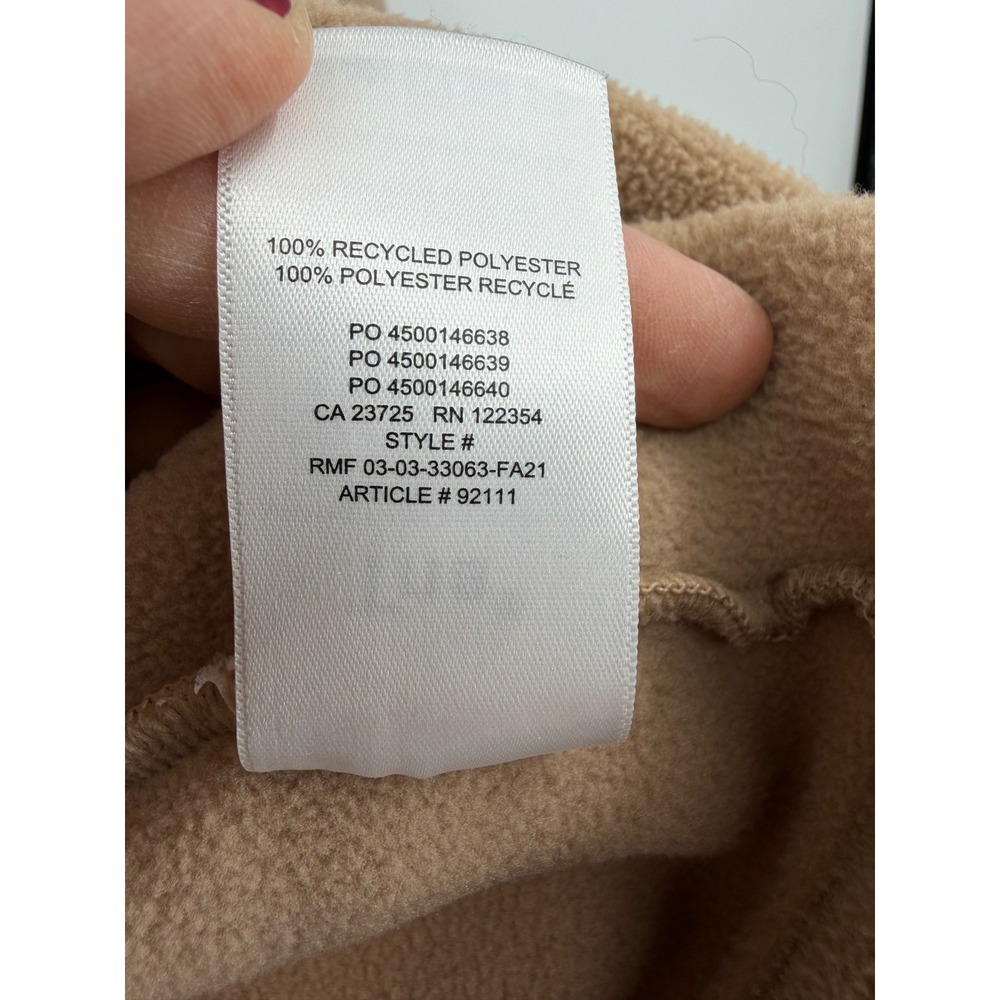 Cropped Fleece Hoodie in Camel - Picture 5 of 9